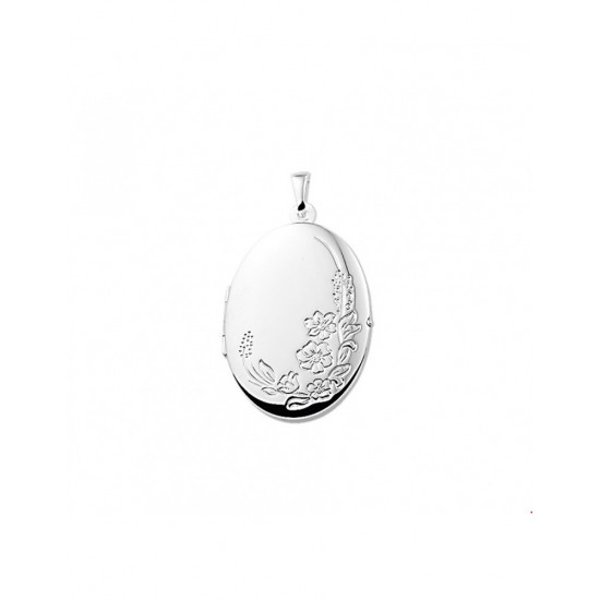 Zilveren Medaillon ovaal met opdruk  13.23308 - 10029390
