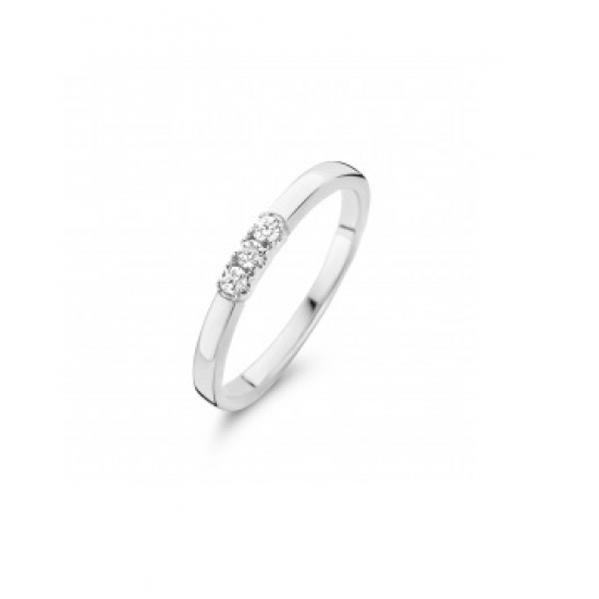 witgouden 585krt ring memoire 611  ring met  5br X0.03(0.15) w/si - 10027310
