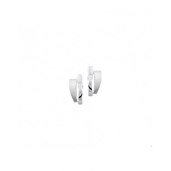 Zilveren oorknoppen met zirkonia mat glans ( 1323056 ) - 10027994