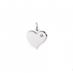 zilveren graveer hart met zirkonia 1323243 - 10028527