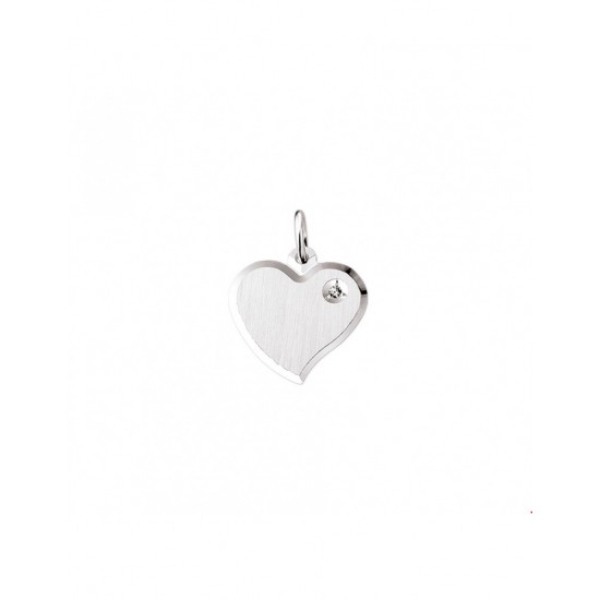 zilveren graveer hart met zirkonia 1323243 - 10028527
