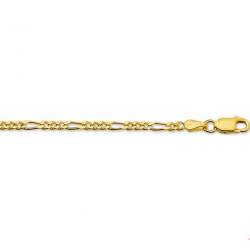 Geel gouden 14kt figaro armband 40.18425 - 10028620