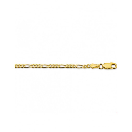 Geel gouden 14kt figaro armband 40.18425 - 10028620