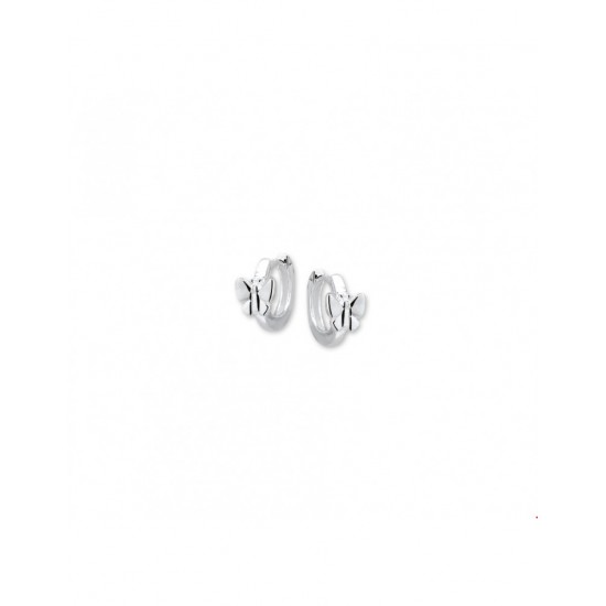 Zilveren klapcreolen met vlinder - 10027500