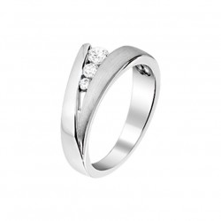 Zilveren ring met zirkonia mt 15.5 - 10028674
