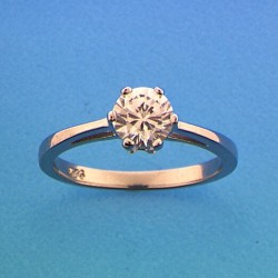 Zilveren ring met zirkonia maat 17.75 13.22070 - 10028724