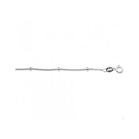 zilveren collier popcorn met bolletjes 3,0 mm 45 cm - 10031035