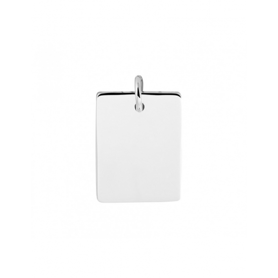 zilveren hanger rechthoekige plaat - 10032679