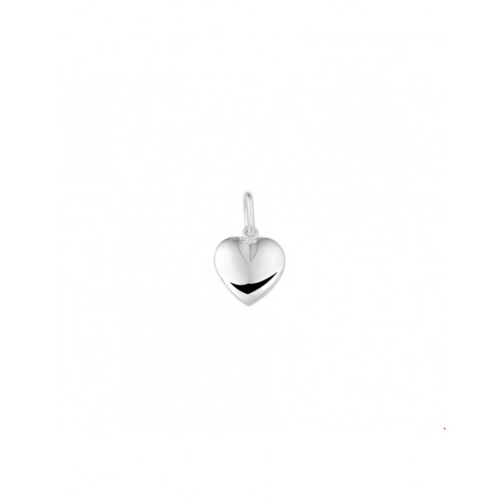 Zilveren hart hanger massief  10x10mm - 10032300