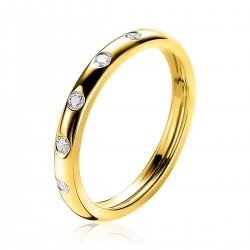 Zinzi gouden ring met diamant 0.10crt maat 56 ZGR84-56 - 10026435