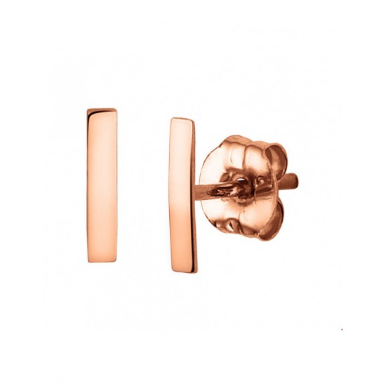 Rosé gouden 14krt oorknoppen staafje - 10030183