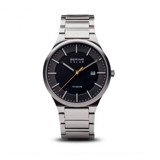 Bering Solar horloge titanium grijze wijzetpl - 10032708