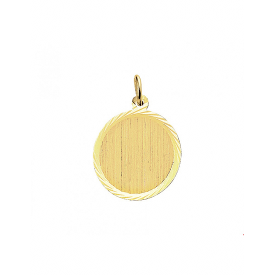 Geelgouden ronde graveerhanger  40.18356 - 10031584