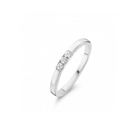 Mori witgouden 585krt memoire ring 3x0.03 mt 17.5 - 10031419
