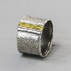 JEH zilveren ring met streepje G9krt mt55 - 10032167