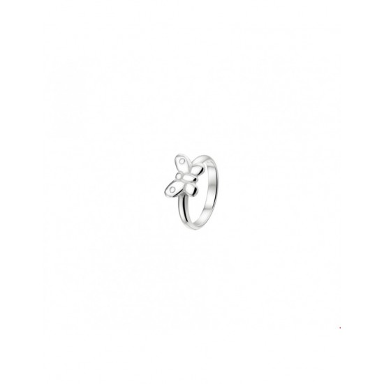 Zilveren kinder ring met vlinder mt 15 - 10031850