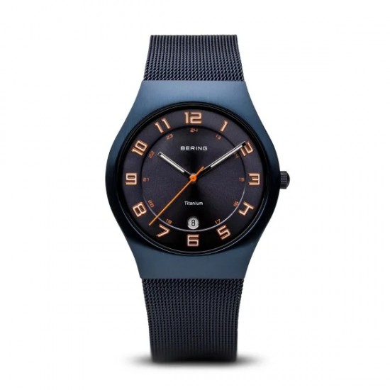 Bering titanium horloge blauw 11937-393 - 10032093