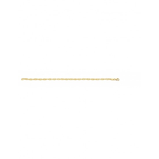FJORY 14krt geelgouden armband met zilveren kernd Singpore 21cm - 10033439