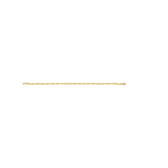 FJORY 14krt geelgouden armband met zilveren kernd Singpore 21cm - 10033439