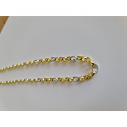 FJORY 14krt geelgouden fantasie anker collier  met zilveren kern 6mm 45cm - 10033709