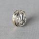 Jéh zilveren ring met 9karaat  mt 56  21198-56 - 30036699
