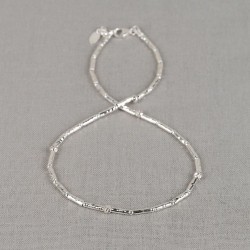Jéh zilveren collier met buisjes en balletjes  21312 - 30036701