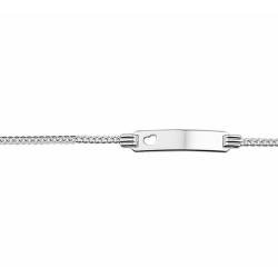Zilveren graveerarmband hart gourmette plaat 4,8 mm 13-15cm - 30038209
