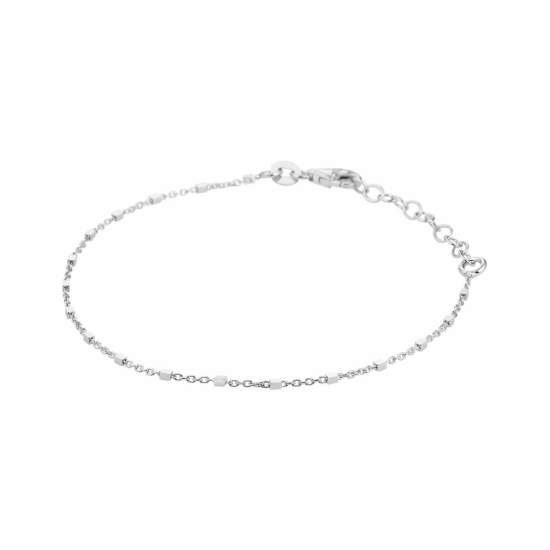 zilveren armband met blokjes 1,2 mm 16 + 3 cm - 30037090