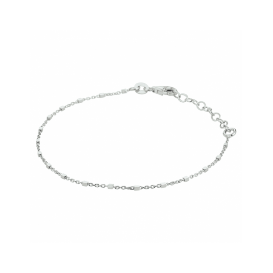 zilveren armband met blokjes 1,2 mm 16 + 3 cm - 30037090