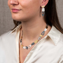 Jeh zilveren collier oxy, verguld bold  42cm - 30038045