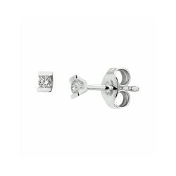 witgouden 14krt oorknoppen met diamant 0.08ct (2x0.04ct) h si - 30038050