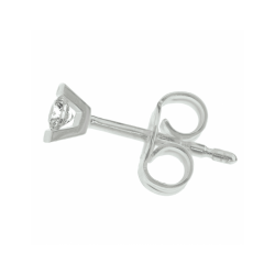 witgouden 14krt oorknoppen met diamant 0.08ct (2x0.04ct) h si - 30038050