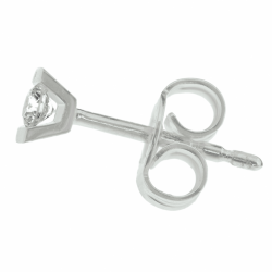 witgouden 14krt oorknoppen met diamant 0.08ct (2x0.04ct) h si - 30038050