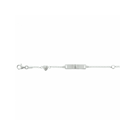 graveerarmband hart gourmette 4-zijdes geslepen plaat 4,2 mm 9-11cm - 30037791