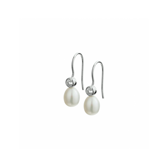 zilveren oorhangers met parel en zirkonia ( 1322929 ) - 10029156