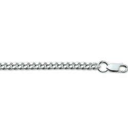 zilveren gourmette collier  6-zijdes geslepen 3,5 mm 50cm - 30037827