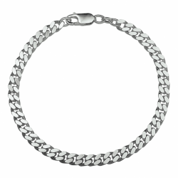 zilveren gourmette 6-zijdes geslepen 4,8 mm 21cm - 30037814