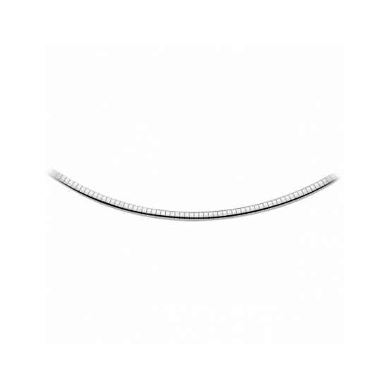 Zilveren gerhodineerde collier omega bol 4,0 mm 45cm - 30037549