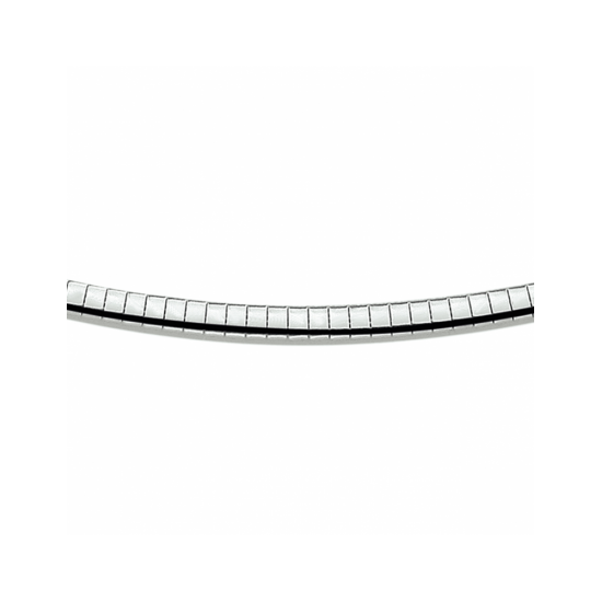 Zilveren gerhodineerde collier omega bol 4,0 mm 45cm - 30037549