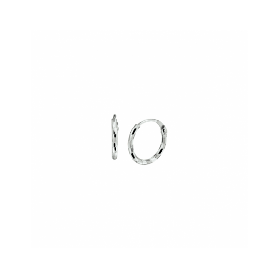 zilveren oorringen ronde buis 1,5 mm gediamanteerd - 30038057