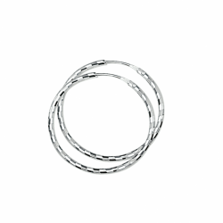 zilveren oorringen ronde buis 1,5 mm gediamanteerd - 30038057