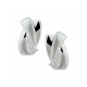 Zilveren oorknoppen met zirkonia poli/mat - 30037425