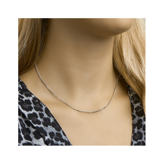 Zilveren collier gourmette 4-zijdes geslepen 1,8 mm 80cm - 30038117
